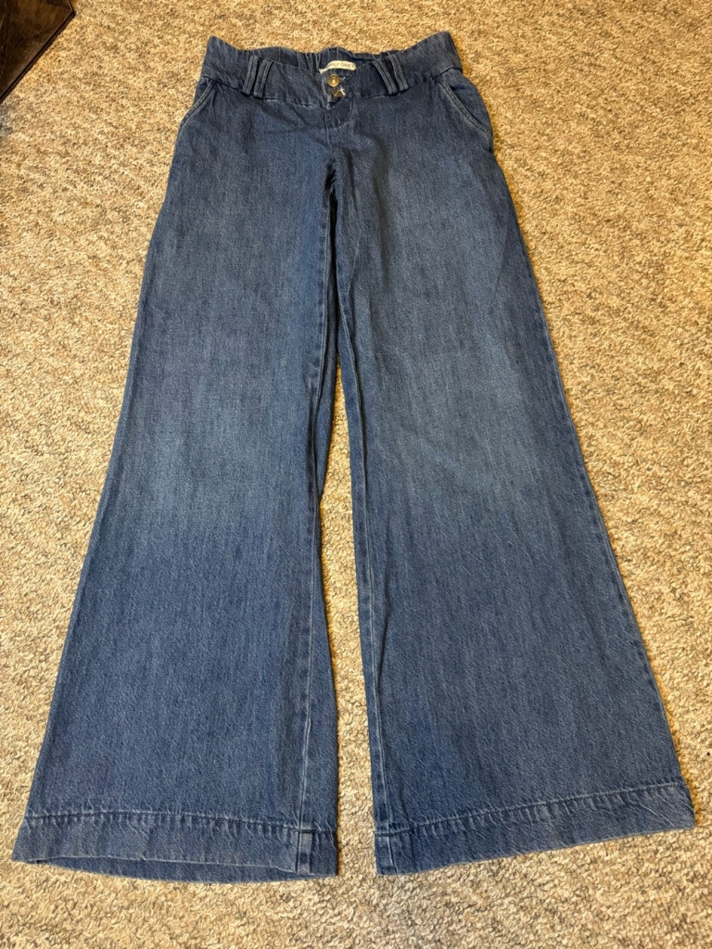 Happily Grey low/mid Rise Wide Leg Jeans
